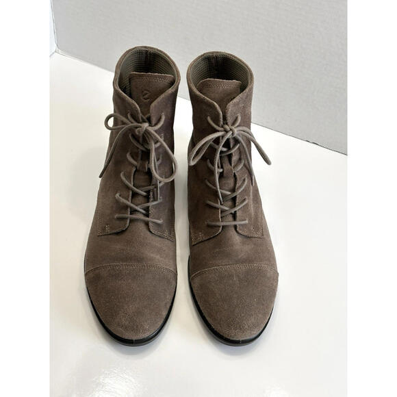 ECCO Touch 15 Chukka Boots Women's Taupe Brown Suede Combat Lace Up Size 40/US 9 - Picture 5 of 14